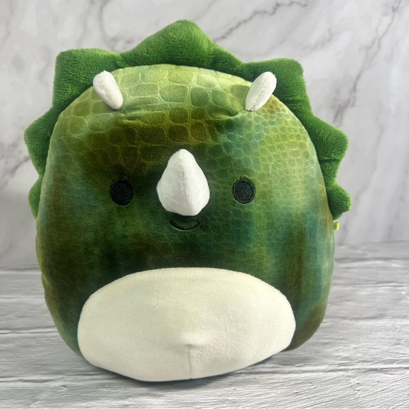 Kellytoy Other - Trey The Green Triceratops Dinosaur Textured Squishmallow Soft Squishy Plush